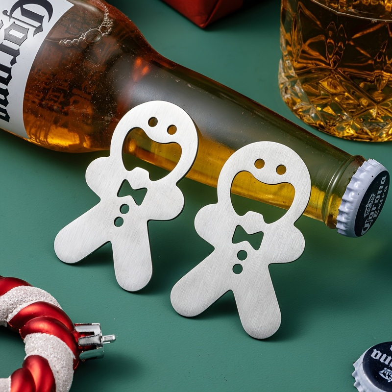 Kitchen Gadgets Men - Gingerbread Man Bottle Opener Stainless Steel