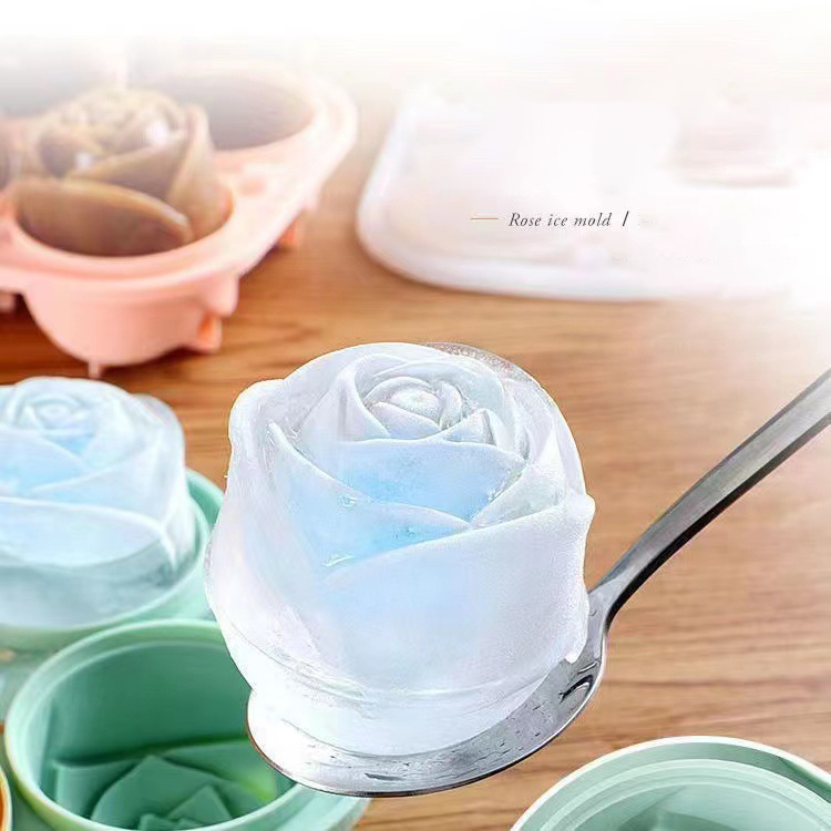 Kitchen Handy Gadgets - 3D Rose Ice Molds 4 Holes