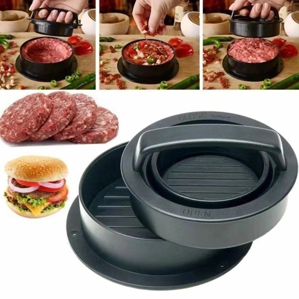Round Hamburger Burger Press B - Kitchen Helper Gadgets recension och pris