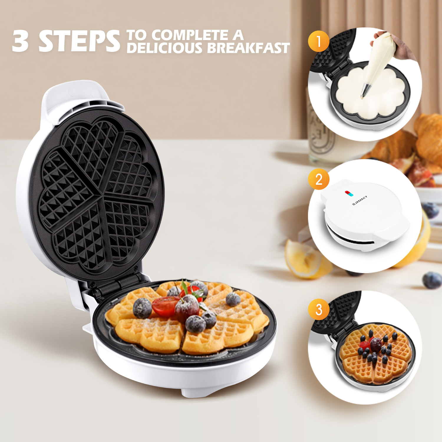 Breakfast Waffle Molds Egg Cak - Breakfast Sandwich Maker recension och pris