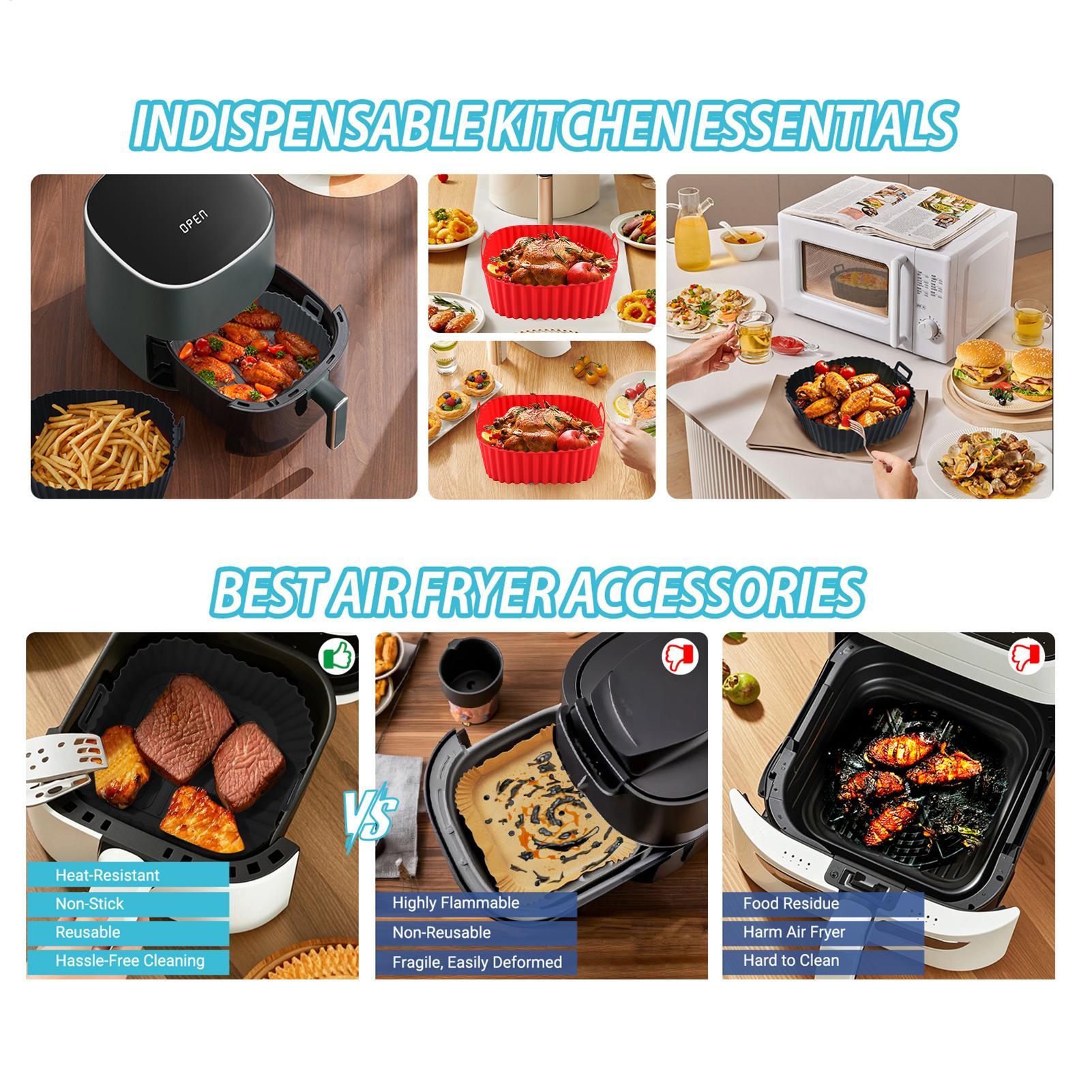 Silicone Air Fryer Liners Pot  - Kitchen Gadgets Men recension och pris