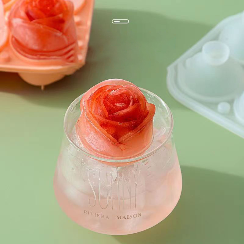 3D Rose Ice Molds 4 Holes Ice  - Kitchen Handy Gadgets recension och pris