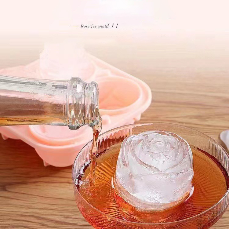 3D Rose Ice Molds 4 Holes Ice  - Kitchen Handy Gadgets recension och pris