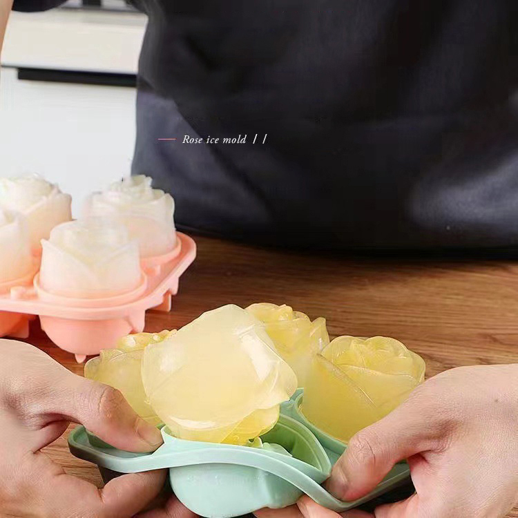 3D Rose Ice Molds 4 Holes Ice  - Kitchen Handy Gadgets recension och pris