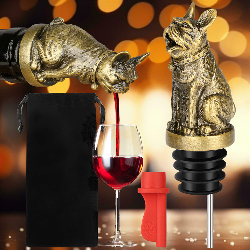Cute French Bulldog Wine Pouer - Kitchen Handy Gadgets recension och pris