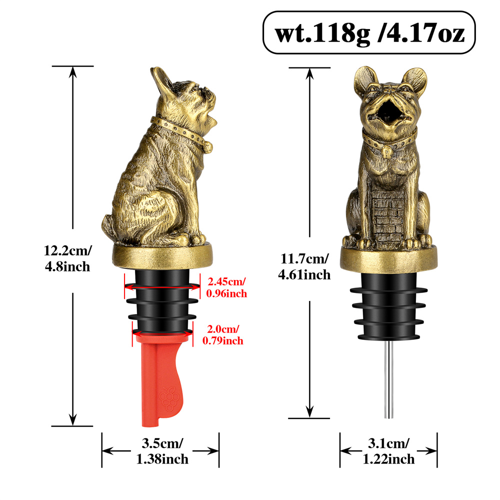 Cute French Bulldog Wine Pouer - Kitchen Handy Gadgets recension och pris