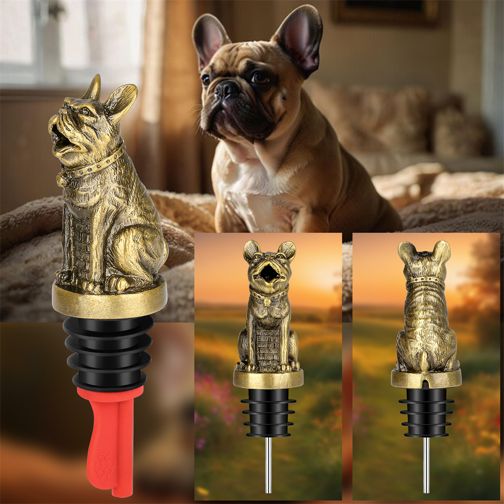 Cute French Bulldog Wine Pouer - Kitchen Handy Gadgets recension och pris