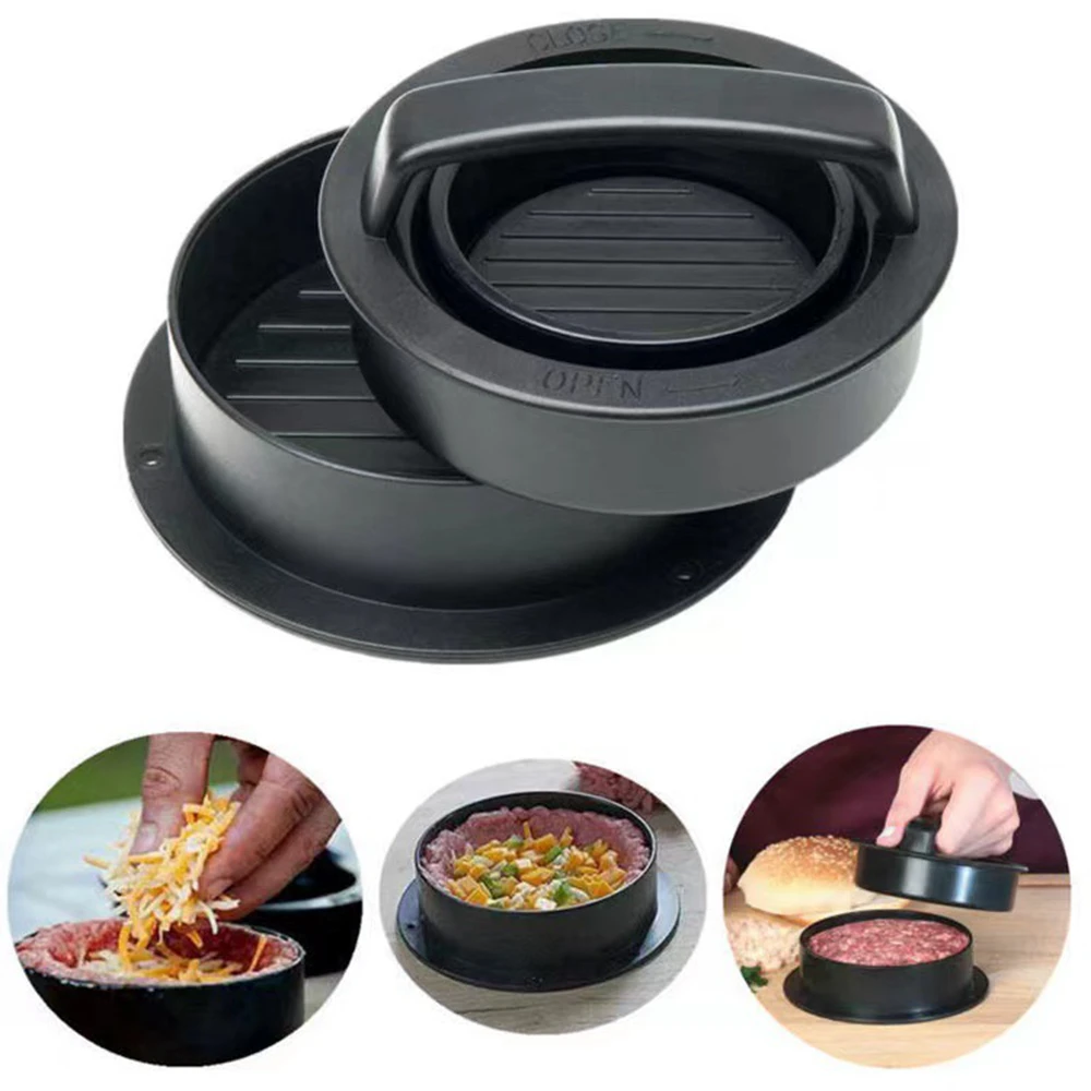 Round Hamburger Burger Press B - Kitchen Helper Gadgets recension och pris